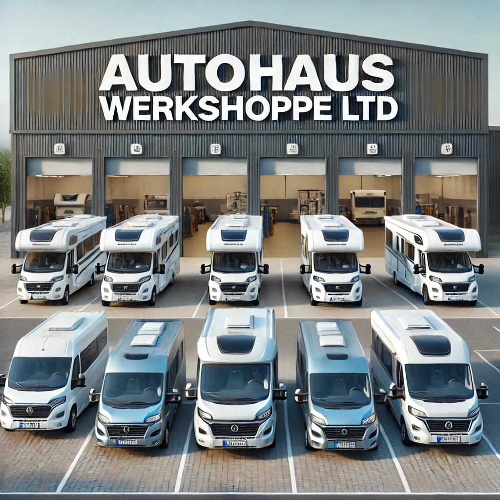 Multiple_motorhomes_parked_outside_autohaus_werkshoppe_ltd
